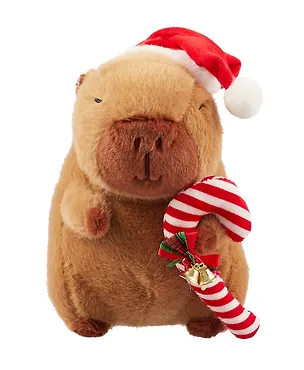 Мягкая игрушка Капибара в новогоднем колпачке (23см) (12-Shendang-CR04) 3064913