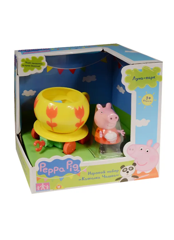 Игровой набор Росмэн т.м. Peppa Pig Каталка Чашка с фигурками 2547976 — 1