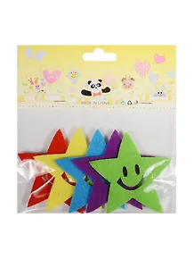 Набор декоративных эл. из фетра Звезды со смайлами (5шт) (11-24067-L12)