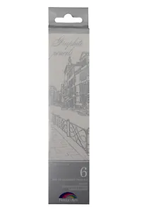 Карандаши простые, чернографитные, Феникс+, Набор 6 шт деревянный корпус, трехгранная форма