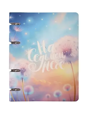 Тетрадь 100л кл. "Счастье" на кольцах, мел.картон, твин-лак, квадр.корешок, скругл.углы 3084256