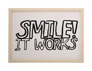 Фоторамка 21*30 "Smile! It works" светлое дерево 3113251