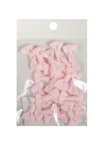 Бантики пришив. из ткани светло-розовые (3 см) (20шт) (пакет) (11-01055-QZ-02-6)
