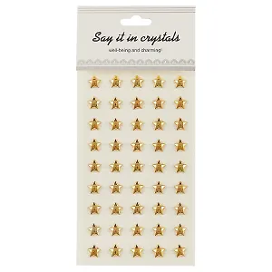 Наклейки звезды золото, 45 шт