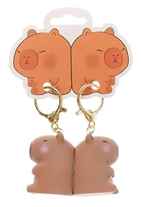 Брелоки парные Две капибары (ПВХ) (5х4) (12-NVEB-4)