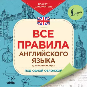 Все правила английского языка для начинающих под одной обложкой. Плакат-самоучитель — 2815579 — 1