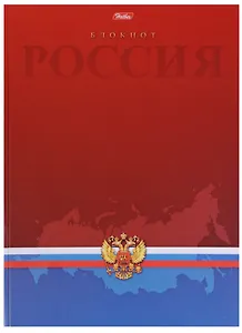 Книга для записей А4 80 листов клетка "Россия"