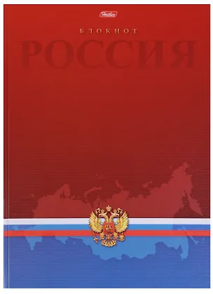 Книга для записей А4 80 листов клетка "Россия" 246036