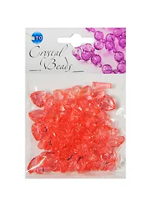 Набор бусин Кристальная игра Сердечки розовые (CRP060) (упаковка)