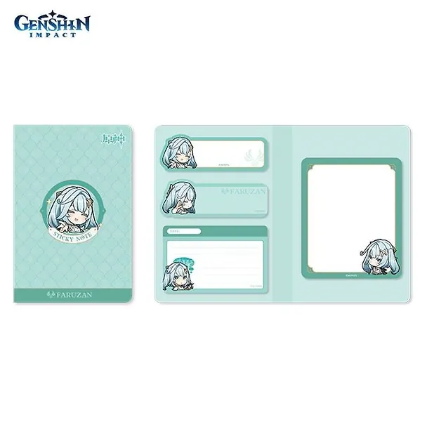 Блоки для записей, 4 штуки "Chibi Expression Faruzan" диспенсер-книжка 3047489 — 4