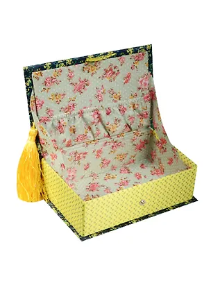 Шкатулка-книга с кисточкой текстиль Осенний сад (17х11х5) (40933) 2505049