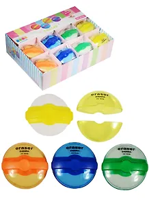 Ластик "Круглый", 2-х сторон., пласт. корп., Zhengda 