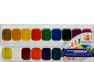 Краски акварельные "Классика", 18  цветов, Луч