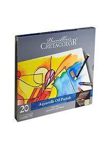 Пастель масляная 20цв "Aqua Stic" водорастворимая, метал.кор., Cretacolor