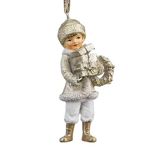 Новогоднее подвесное украшение ErichKrause Decor Мальчик с подарками (пластик) (10см) (66213)