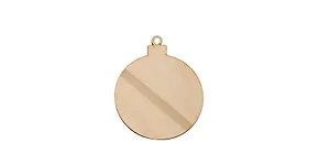 Новогодний шарик - 2 для росписи (131072) (90х110) (дерево) (упаковка)