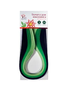 Бумага для квиллинга Зеленые оттенки (AF06-015-03)