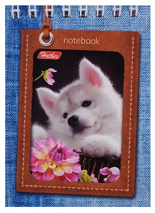 Блокнот А7 48 листов клетка "Щенки" 245729