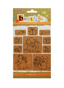 Набор пробковых стикеров Басик 1 (SCB341307) (10шт) (упаковка)