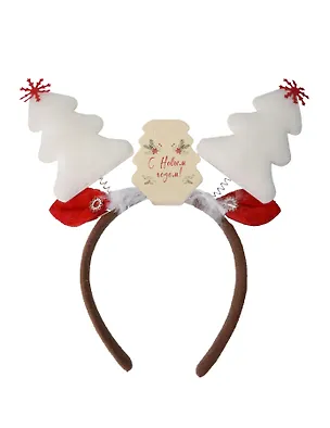 Ободок новогодний с Ушками и ёлочками (текстиль) (12-6142-HNY10) 3104396