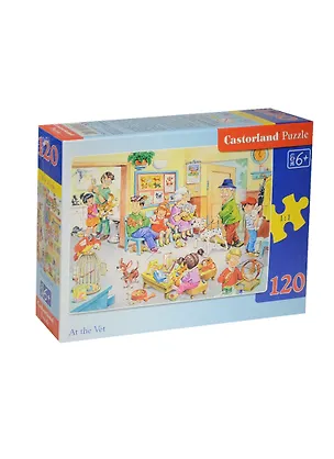 Пазлы 120 MIDI B-13104 Ветклиника (32х23см) (6+) (коробка) (Castorland) 2448584