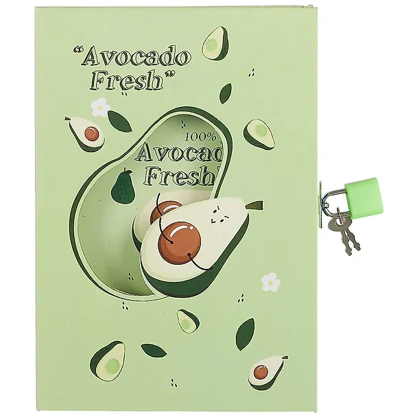 Записная книжка «Avocado» А6+, 50 листов, с замочком, в ассортименте 258394 — 1