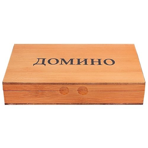Домино (пластиковые фишки) в деревянной коробке 18x12 см P00072 М 349109 — 1