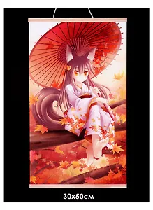 Набор для творчества "Картина по номерам "Осенний дух кицунэ". ПАННО. Аниме. 30х50 см