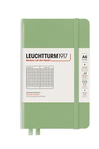 Записная книжка A6, 93 листа в клетку "Classic", твердая обложка, шалфей, Leuchtturm1917