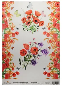 Декупажная карта Цветущий луг 2 21*30см