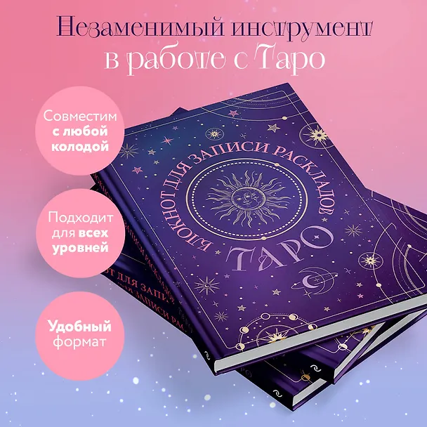 Книга для записей А5 72л "Блокнот для записи раскладов Таро (черный)" контент 3037020 — 5