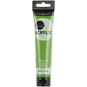 Акриловая краска «Simply», зелёная средняя, 75 мл