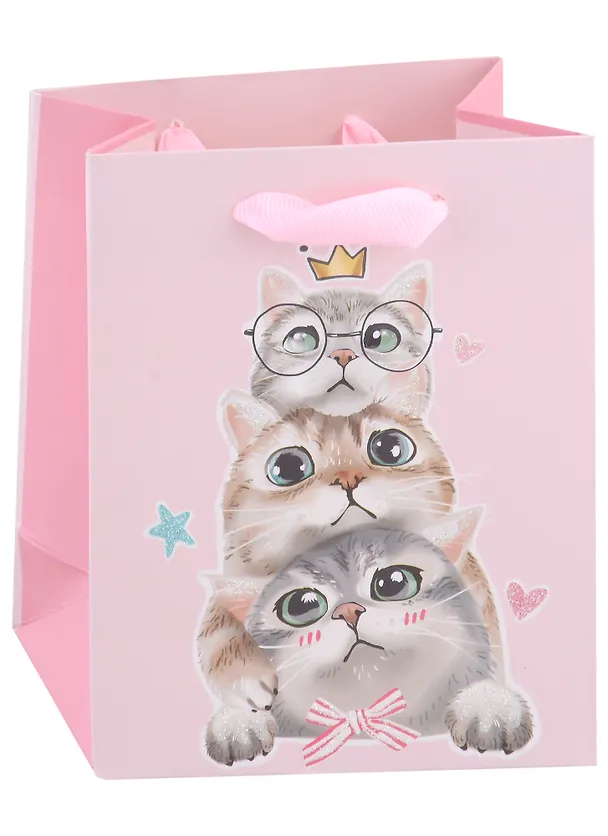 Пакет А6 14*11,5*6 "Kittens on party" жен., бум.мат.ламинат  2950375 — 1
