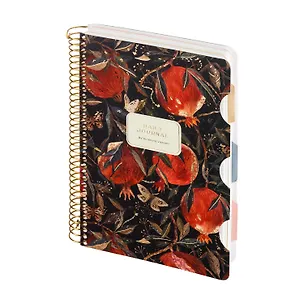 Книга для записей А5 200л кл./лин. "FLORA.Гранат" с разделителями, спираль, Bruno Visconti 3158905