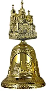 Колокольчик с фигуркой  "Спас-на-Крови" цвет золото