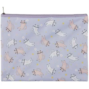 Папка для тетрадей В5 "Котики" молния, ткань, подкла