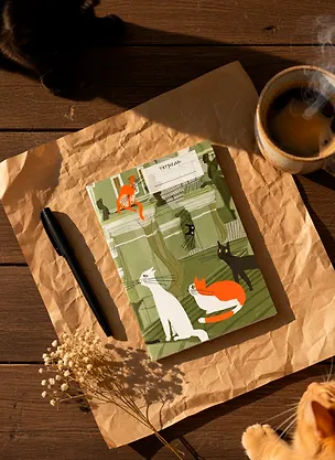 Тетрадь "Эрмитажные коты. На крыше" илл. Юли Сидневой 3147277