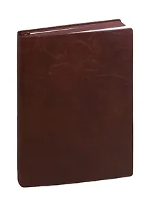 Ежедневник недат. А5 120л Линкольн коричневый, кожзам, мягкий переплет, офсет, ляссе