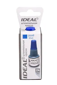 Краска штемпельная 24мл синяя, Ideal
