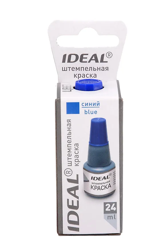 Краска штемпельная 24мл синяя, Ideal 3161666 — 1