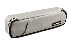 Пенал-косметичка 2 отделения "Private" серебристый, 22*6*4 см