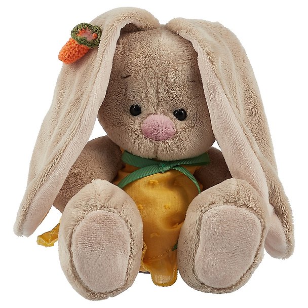 Игрушка мягкая Budi Basa, Зайка Ми в желтом сарафане с морковой (малыш), 13см 2680174 — 1