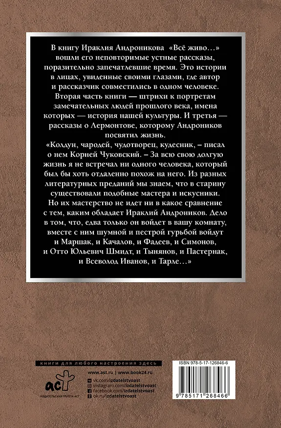 Книга Всё живо... (Ираклий Андроников) — 2