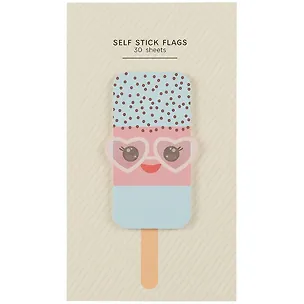 Блок бумаги 73*48мм самоклеящийся "Мороженое" 30л, ассорти, инд.уп. 2882288