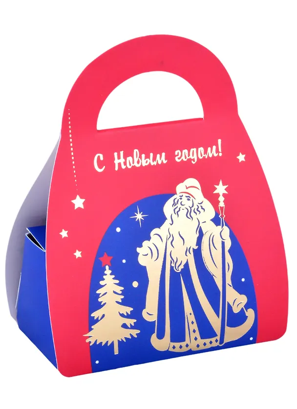 Конфеты С Новым годом (Дед Мороз и елка) (золотое тиснение) (синий) 2856149 — 1