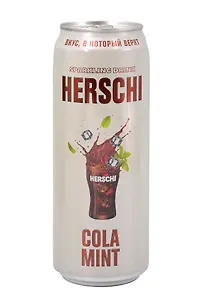 Напиток газированный HERSCHI Cola со вкусом Мятной Колы, 450 мл (ж/б)