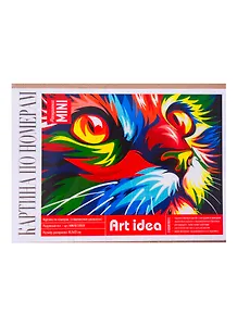 Картина по номерам. Радужный Кот (холст на картоне, 16,5х13см.) MINI16130008