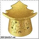 Подсвечник керам. "Волшебный" (DHS11382-2Q) (9х8,5х7см) (сусальное золото) (Дрофа-Медиа)