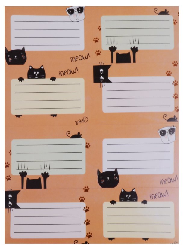 Наклейки для тетрадей «Meow», 24 штуки 245340 — 1