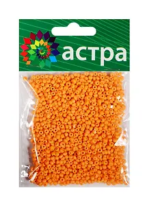 Набор д/творчества АСТРА Бисер 11/0 20гр 50 оранжевый/непрозрачный